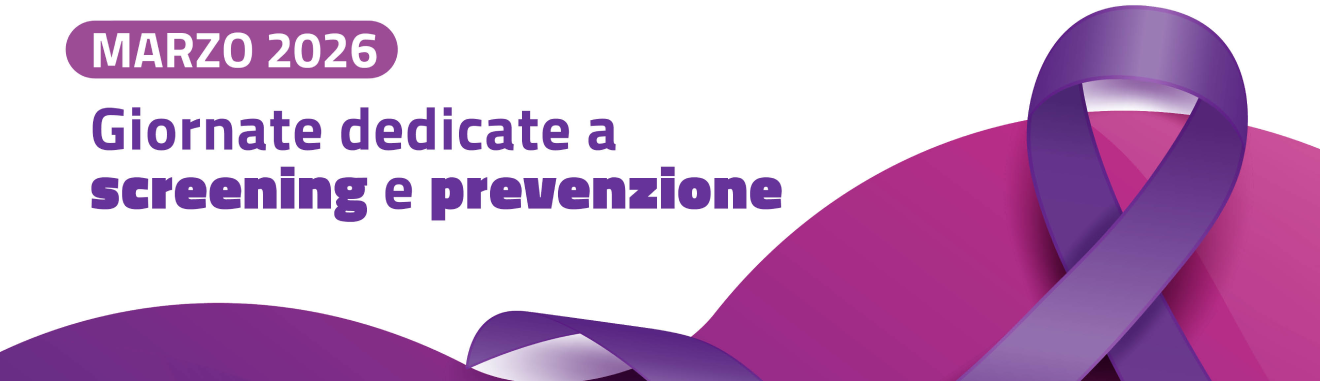 Banner giornate prevenzione e screening marzo 2026