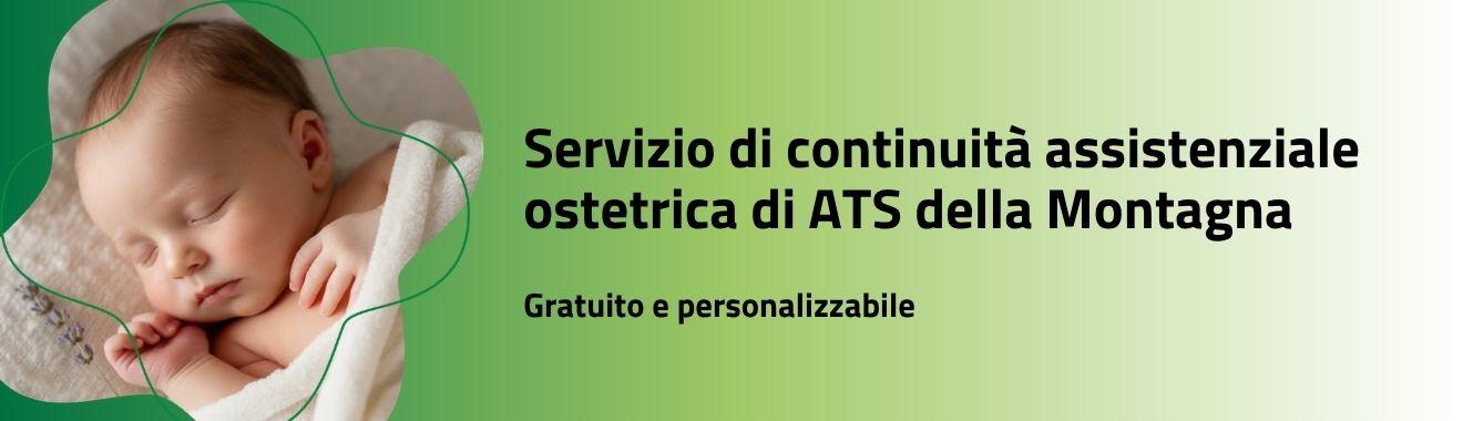 Banner continuità assistenziale ostetrica di ATS della Montagna
